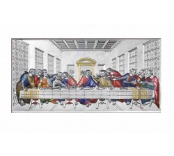 Ultima cena quadro in argento bilaminato