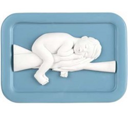 quadretto celeste battesimo bambino