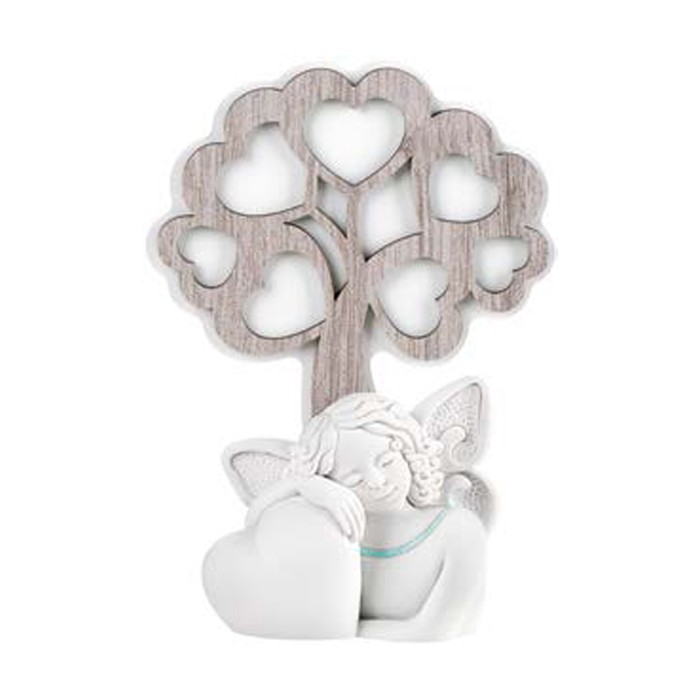 angelo con cuore bomboniera nascita bimbo