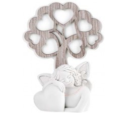 angelo con cuore bomboniera nascita bimba