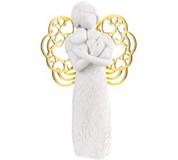 statuina angelo con cuori idea regalo nascita bomboniera battesimo