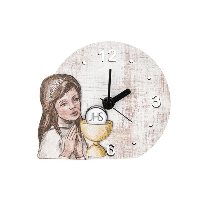 orologio da tavolo prima comunione bambina