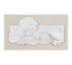 madonna con bambino quadro capezzale capoletto legno nocciola