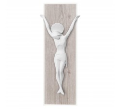 crocifisso in legno da parete moderno stilizzato
