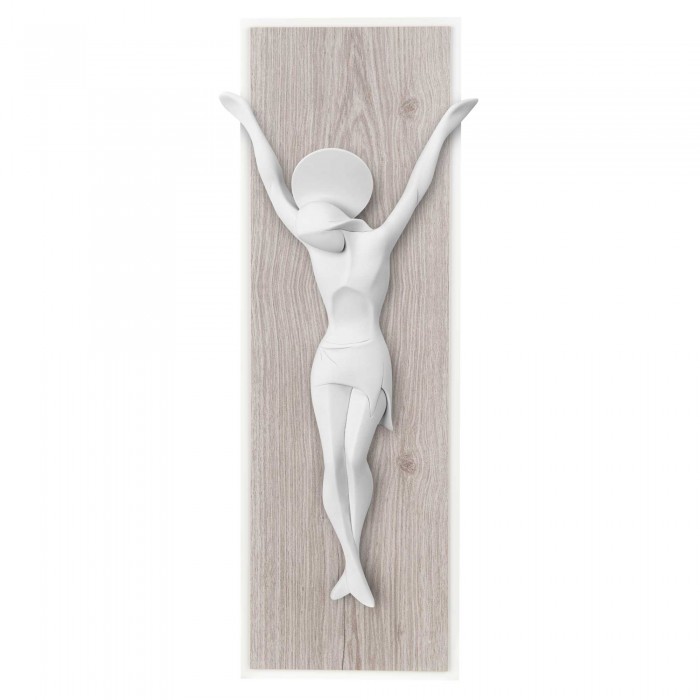 crocifisso in legno da parete moderno stilizzato