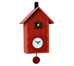 orologio cucù lac tetto rosso, cuckoo wall clock