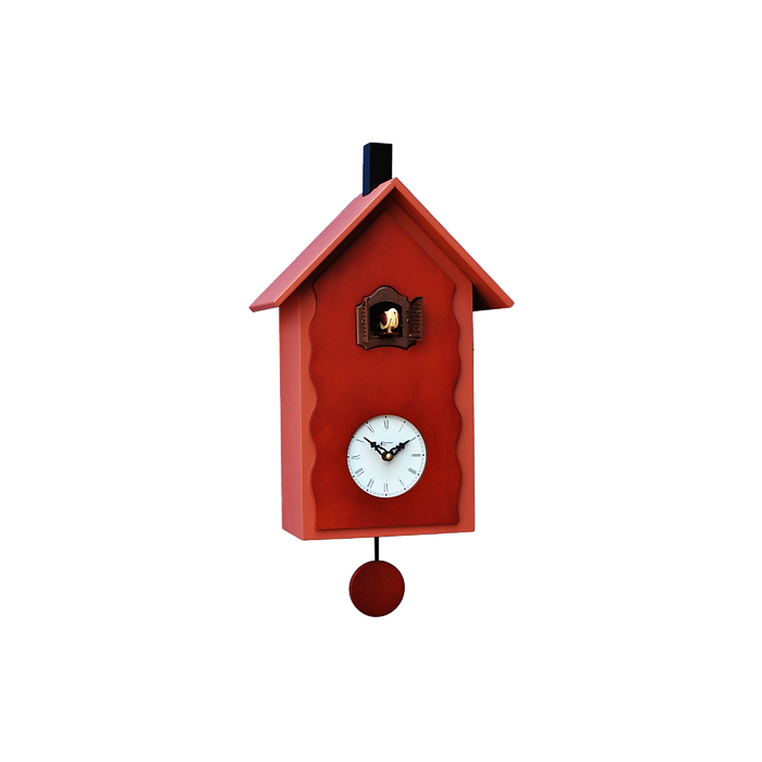 orologio cucù lac tetto rosso, cuckoo wall clock