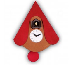 orologio a cucu con pendolo new w tetto rosso pirondini design