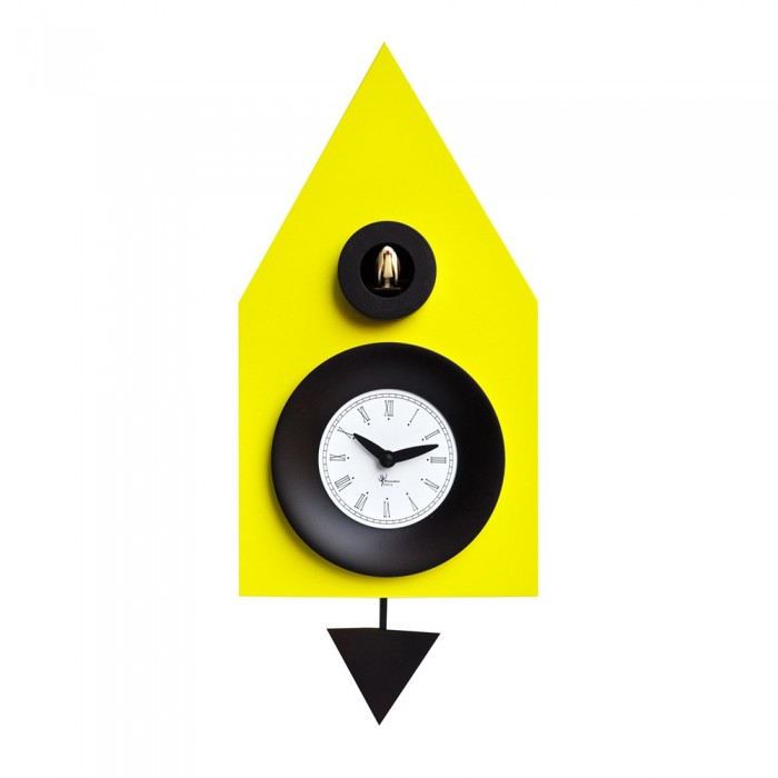 orologio cucù con pendolo dark giallo pirondini