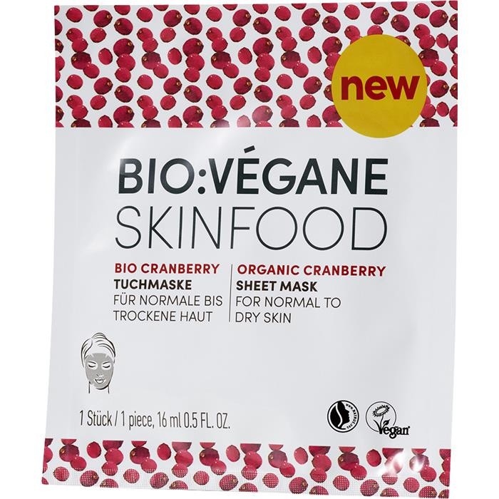 maschera per il viso 16 ml bio:vegan skinfood cranberry
