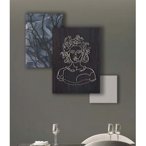 pannelli decorativi 3 pezzi medusa