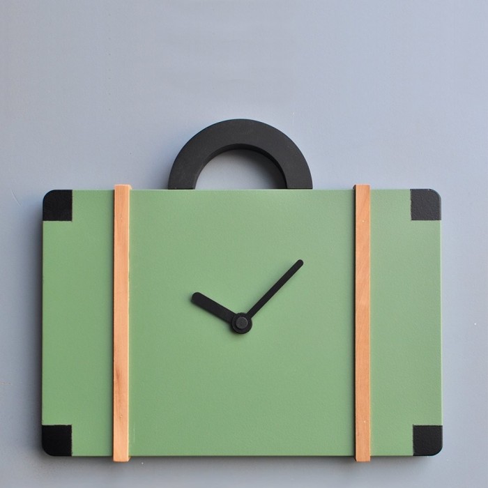 orologio da muro particolare bag verde
