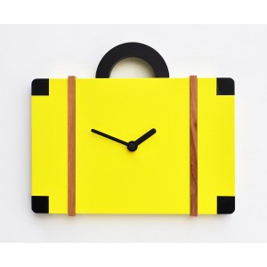 orologio da muro particolare bag giallo