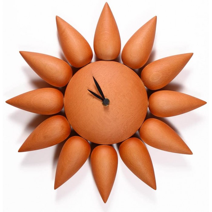 orologio da parete a forma di sole dalia ciliegio pirondini