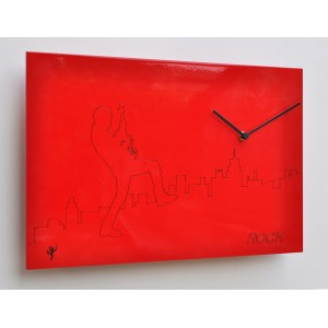 orologio da parete rosso music rock pirondini design