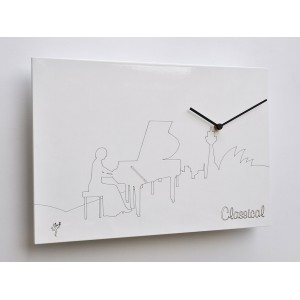 orologio da parete bianco music classical pirondini design