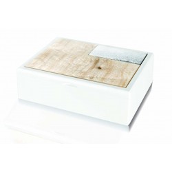 cofanetto bianco con inserto in argento