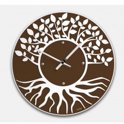 orologio da muro moderno con albero della vita