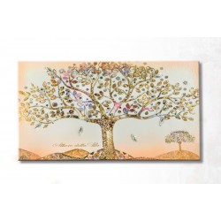 quadro pannello materico albero della vita