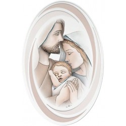 quadro capoletto ovale sacra famiglia moderno