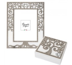 cornice portafoto con albero della vita e cuori
